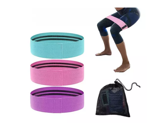 Set 3 Bandas Elásticas Resistencia Ejercicio Entrenamiento