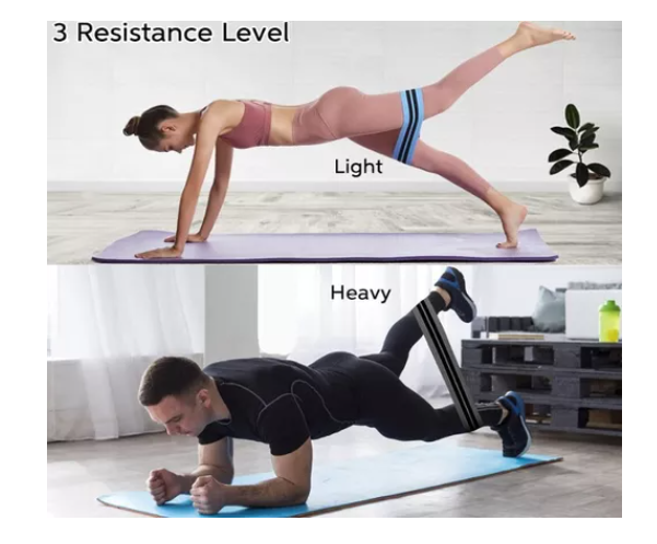 Set 3 Bandas Elásticas Resistencia Ejercicio Entrenamiento