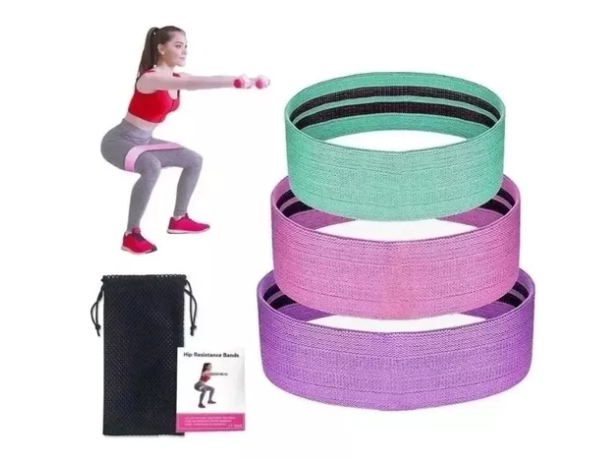 Set 3 Bandas Elásticas Resistencia Ejercicio Entrenamiento