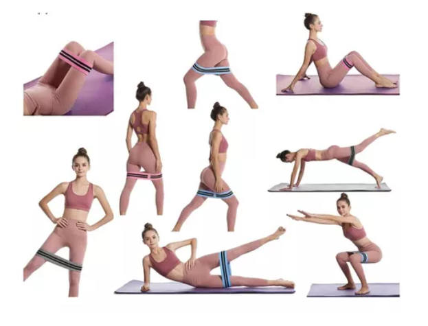 Set 3 Bandas Elásticas Resistencia Ejercicio Entrenamiento