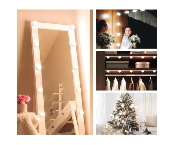 Luces Para Espejo Tocador Maquillaje 10 Led Bombillas