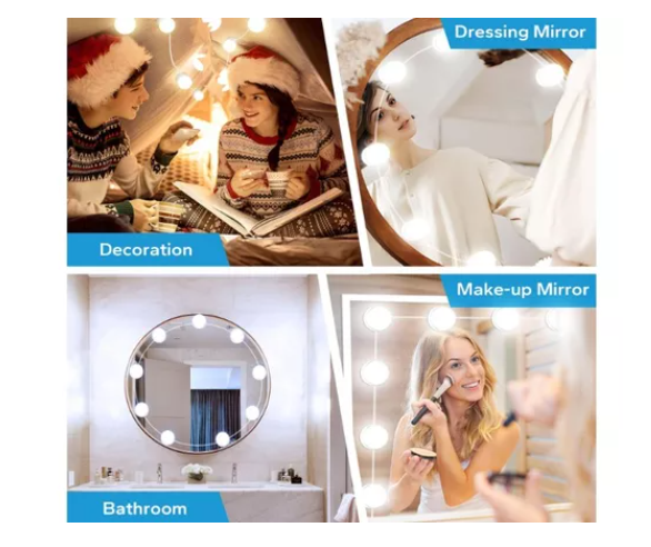 Luces Para Espejo Tocador Maquillaje 10 Led Bombillas