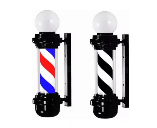 Poste De Peluquería Y Barbería Con Luz Giratoria 68CM
