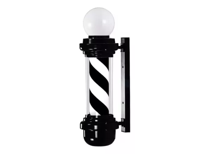 Poste De Peluquería Y Barbería Con Luz Giratoria 68CM