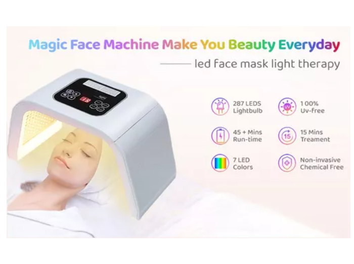 Máscara Led Facial 7 Colores Fototerapia Rejuvenecimiento