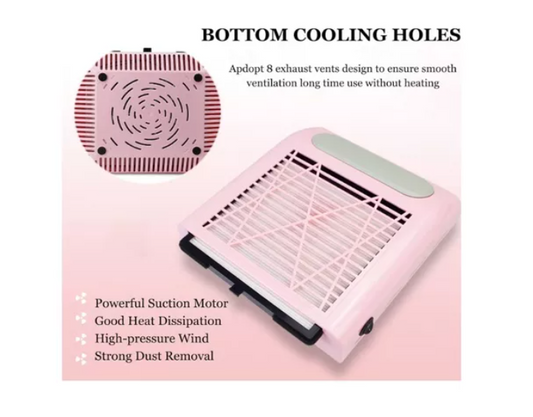 Extractor De Polvo Para Uñas 80w Manicura Pedicura Profesion