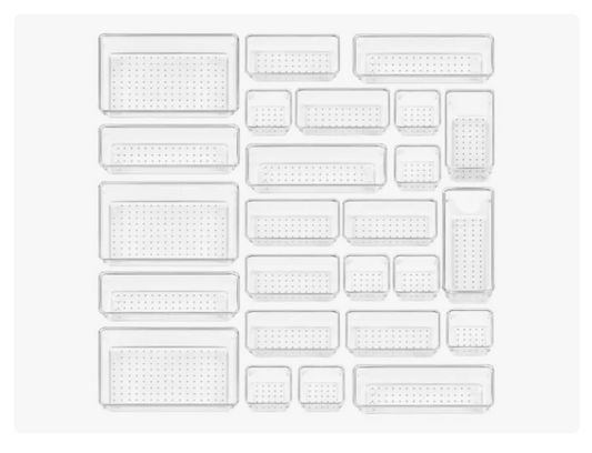Set 25 Organizadores Cajones Escritorio Oficina Cocina Baño