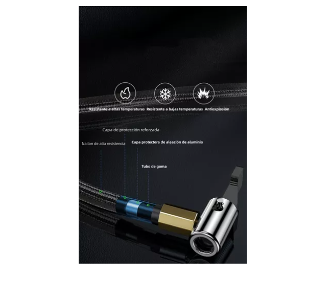 Compresor De Aire Portátil 12v 6000mah Inflador Inalámbrico