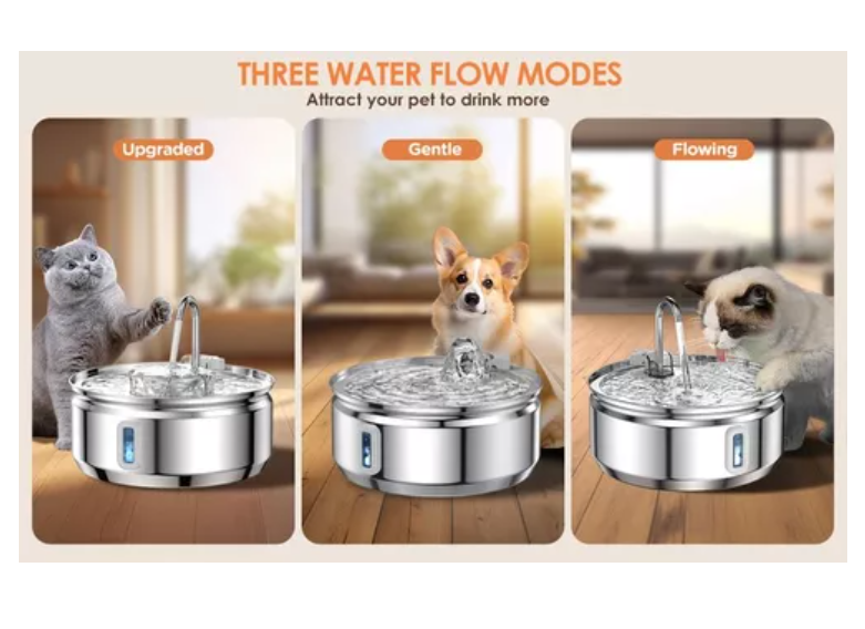 Bebedero Automático Gatos Perros Fuente Agua 3.2l Inox