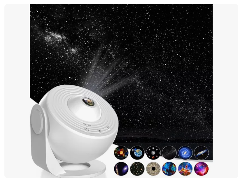 Proyector Estrellas Galaxia Luz Nocturna Led 12 Discos Rotac