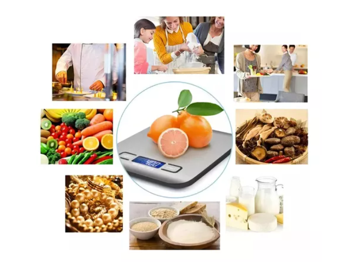 Báscula De Cocina Digital, Báscula De Alimentos Para Horne Capacidad máxima 5 g Color Plateado