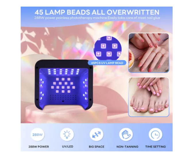 Secador Uña Uv Led Lampara Manicure Profesional 268w