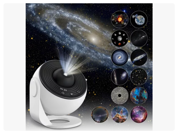 Proyector Estrellas Galaxia Luz Nocturna Led 12 Discos Rotac