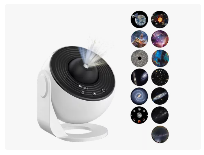 Proyector Estrellas Galaxia Luz Nocturna Led 12 Discos Rotac