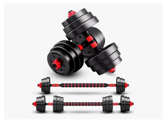 Set Mancuernas 20 Kg Barra Armable Ajustable