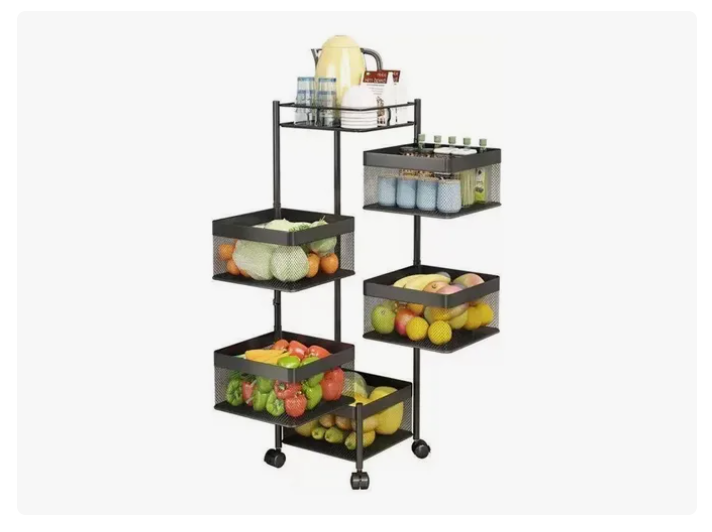 Carro Organizador Ruedas Organizador De Verduras 5 Niveles
