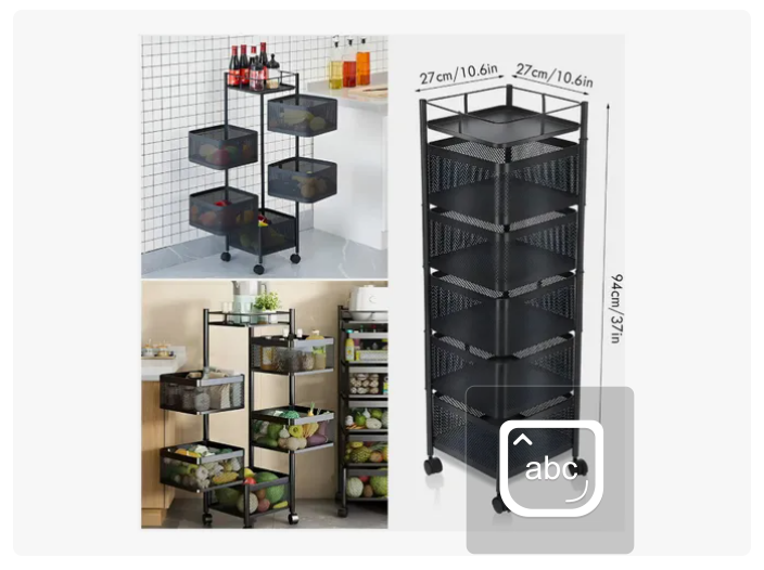 Carro Organizador Ruedas Organizador De Verduras 5 Niveles