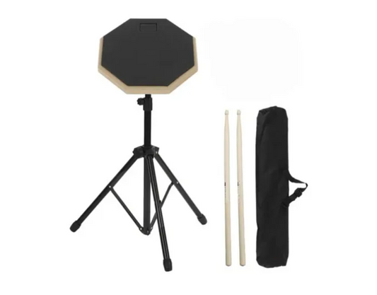 Pad De Práctica Con Atril Y Bolso Y Baquetas