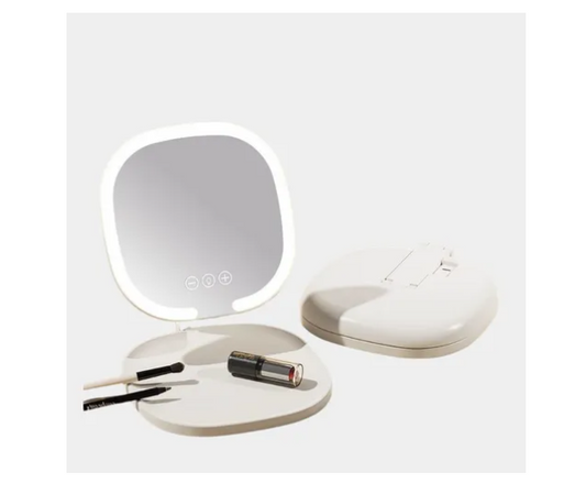 Espejo Tactil Portatil Para Maquillaje Con Luz Led