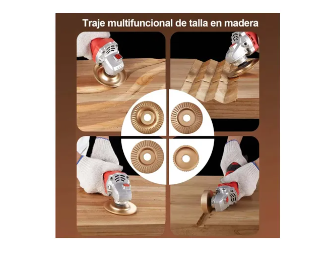 Juego De 4 Discos + Juego De 5 Escofinas Para Tallar Madera