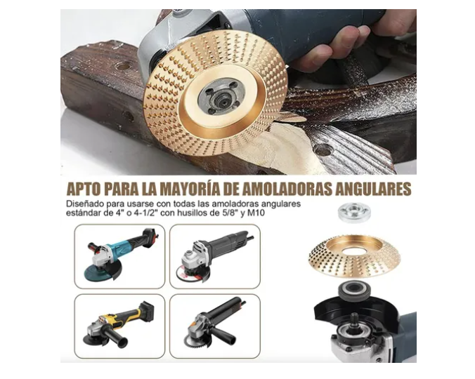 Juego De 4 Discos + Juego De 5 Escofinas Para Tallar Madera