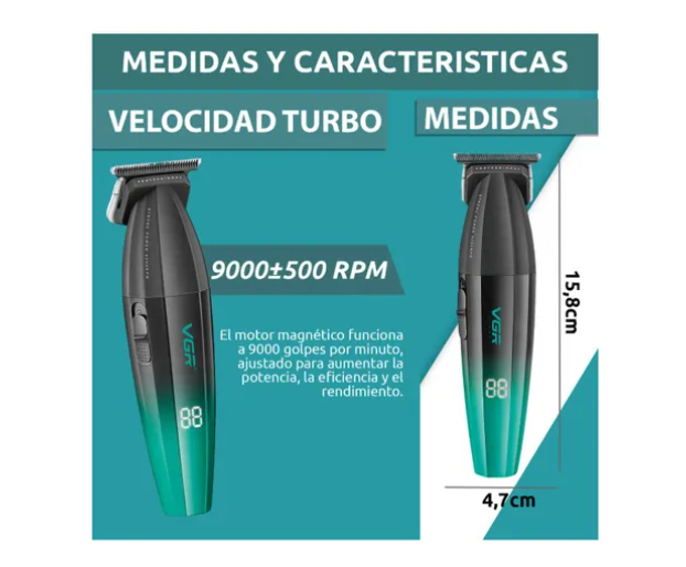 Máquina Patillera Profesional Vgr V-906 Magnetico 9000 Rpm