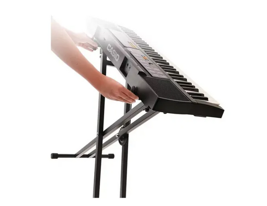 Atril Teclado Doble Barra Ajustable De 7 Niveles Metalico