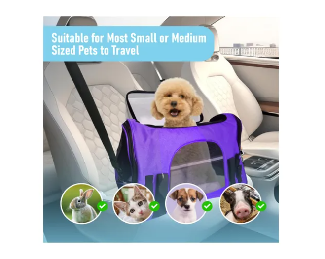 Bolso Transportador Mascota Para Perro Gato Respirable