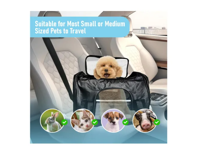 Bolso Transportador Mascota Para Perro Gato Respirable