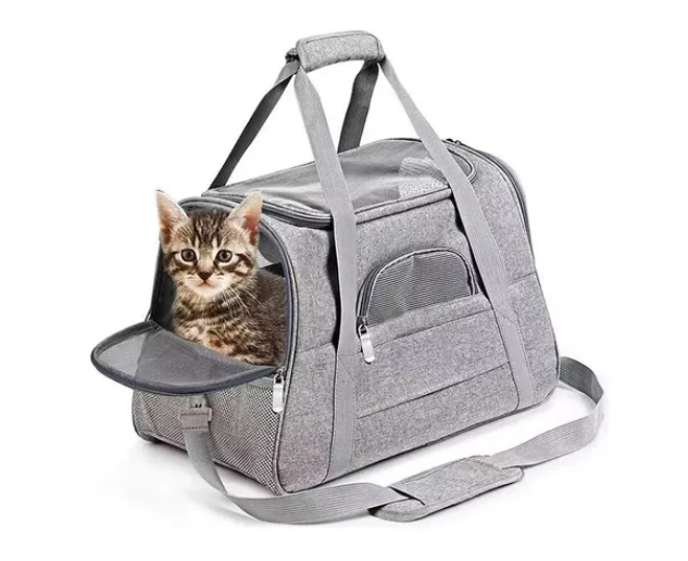 Bolso Transportador Mascota Para Perro Gato Respirable