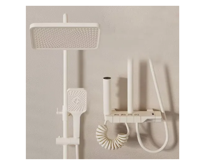 Ducha Columna Visor Digital 4 Funciones Inox Y Bidet