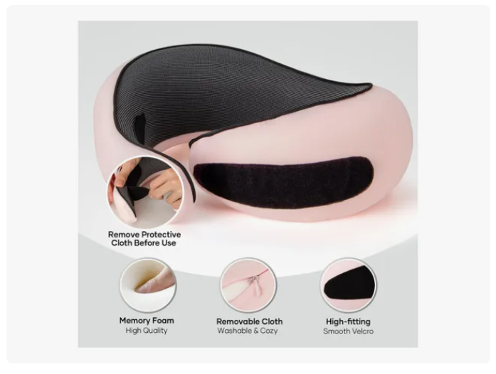 Almohada De Cuello Relajante Para Viaje Cojín Soporte Cómodo