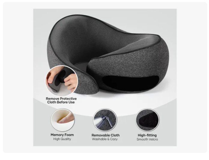 Almohada De Cuello Relajante Para Viaje Cojín Soporte Cómodo