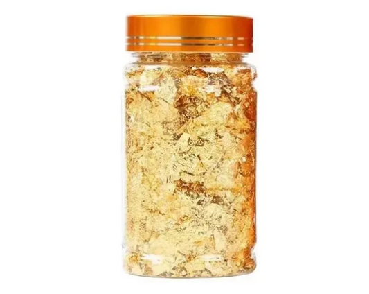 Escamas En Hoja Oro Papel Resina Epóxica Flake Uñas Foil