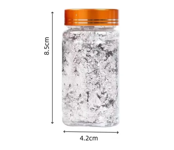 Escamas En Hoja Oro Papel Resina Epóxica Flake Uñas Foil