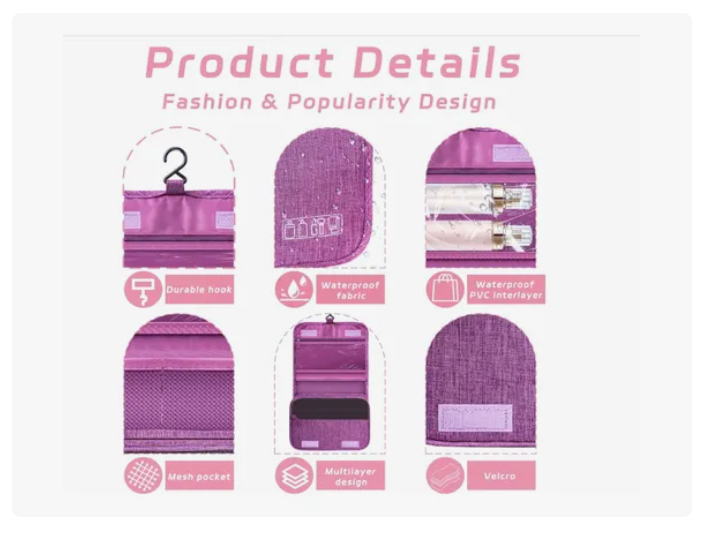 Bolsa Viaje Cosmético Organizador De Maquillaje Impermeable