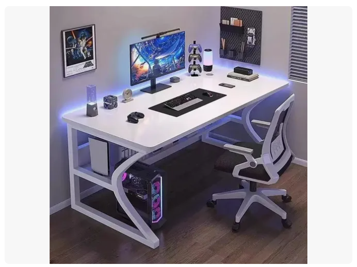 Escritorio De Oficina Moderno Con Estante Inferior 100x60cm