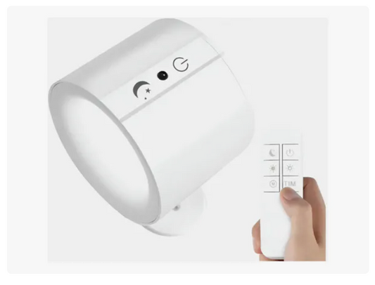 Aplique De Pared Recargable Con Doble Foco Y Control