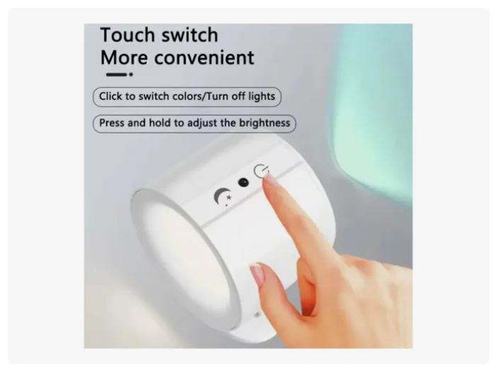 Aplique De Pared Recargable Con Doble Foco Y Control