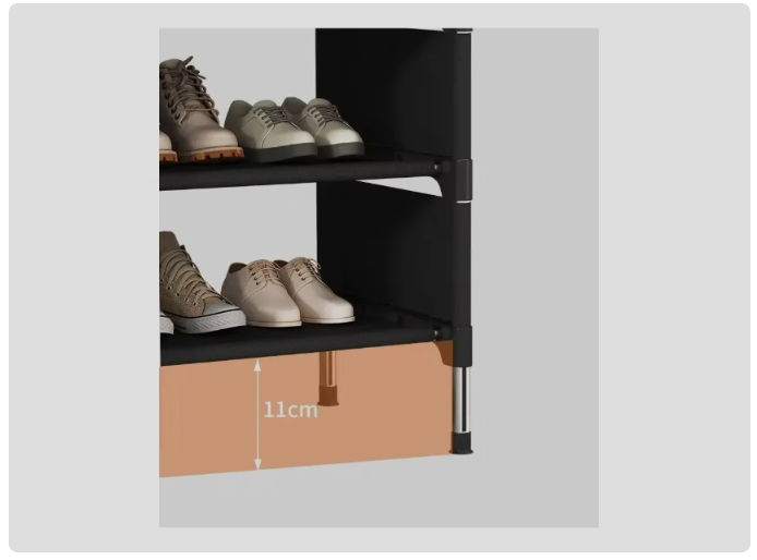 Zapatera Organizador De Zapatos 8 Niveles - Con Cortina