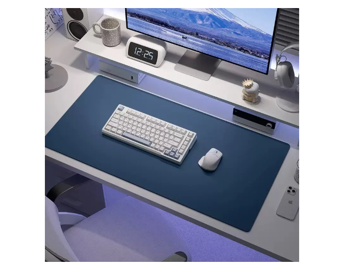 Alfombrilla Mousepad De Cuero Impermeable Reversible 80x40