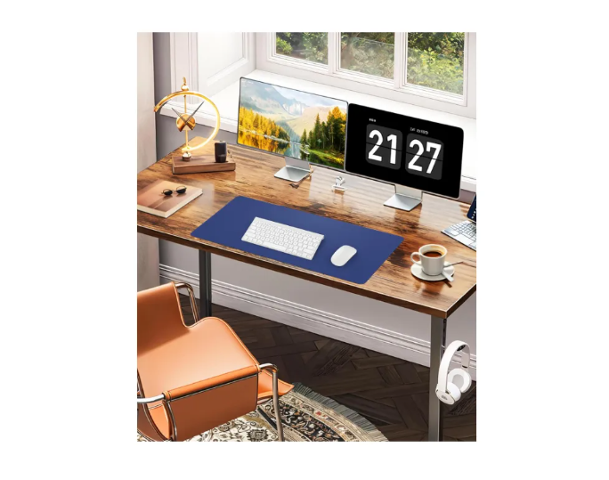 Alfombrilla Mousepad De Cuero Impermeable Reversible 80x40