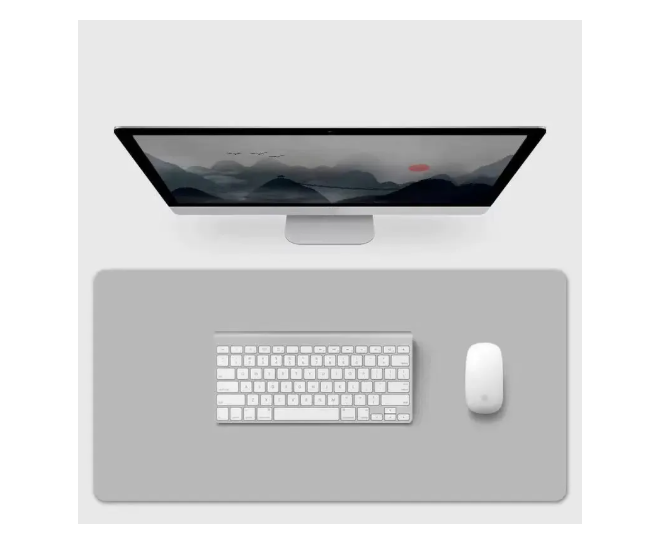 Alfombrilla Mousepad De Cuero Impermeable Reversible 80x40