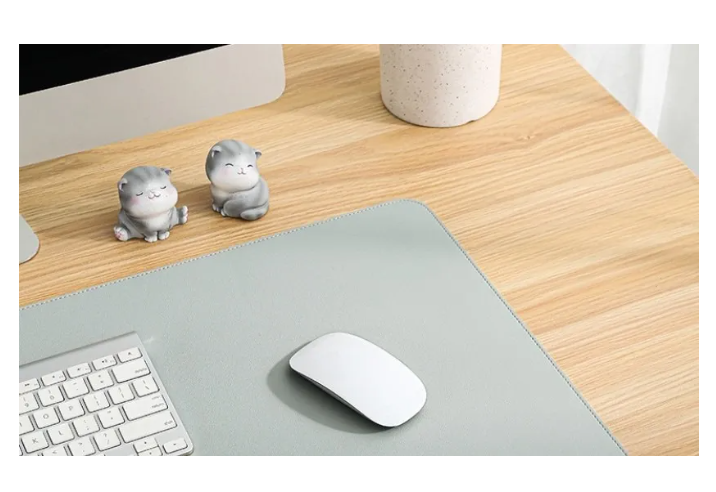 Alfombrilla Mousepad De Cuero Impermeable Reversible 80x40