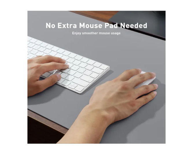 Alfombrilla Mousepad De Cuero Impermeable Reversible 80x40