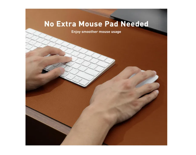 Alfombrilla Mousepad De Cuero Impermeable Reversible 80x40
