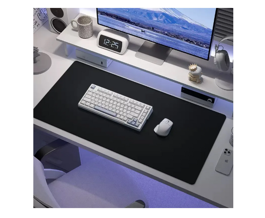 Alfombrilla Mousepad De Cuero Impermeable Reversible 80x40