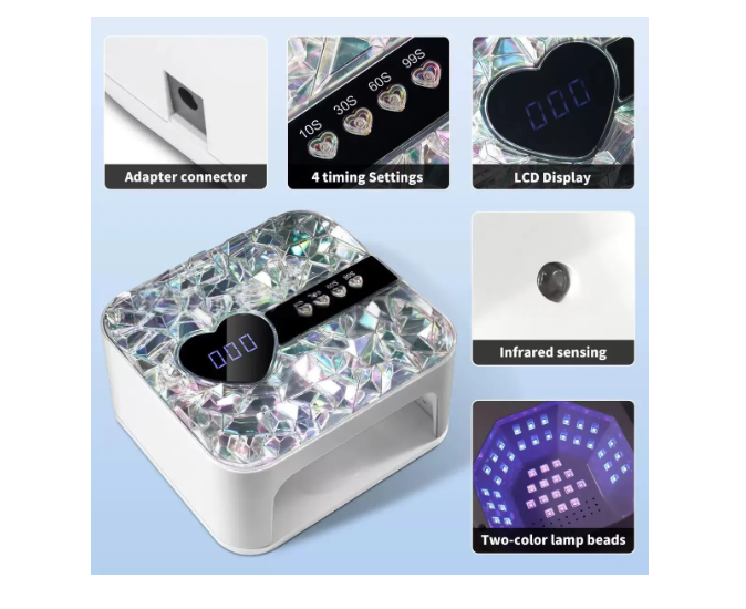 Lámpara Profesional Con Diamante Recargable Uv/led 288w