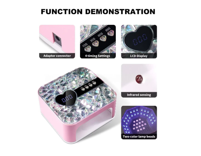 Lámpara Profesional Con Diamante Recargable Uv/led 288w