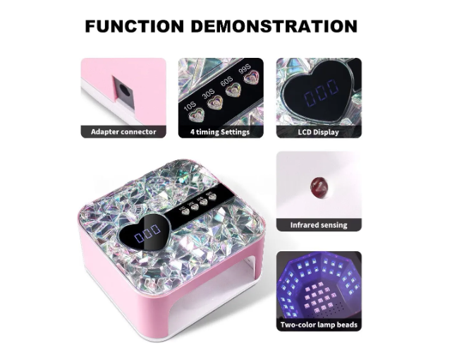 Lámpara Profesional Con Diamante Recargable Uv/led 288w